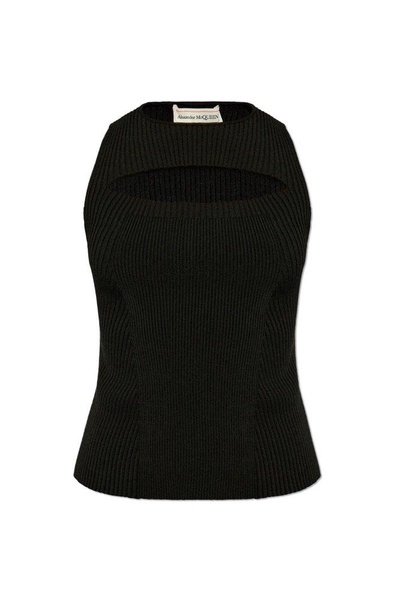Slashed Knit Sleeveless Top