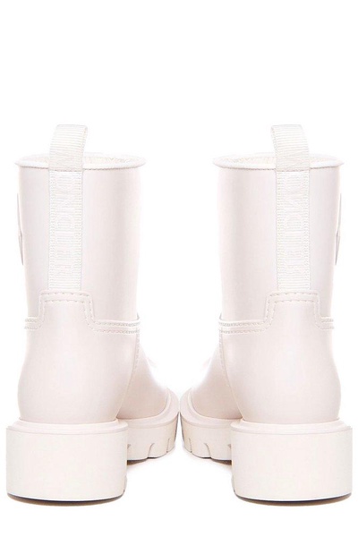 White Waterproof Boots with Drawstring Closure