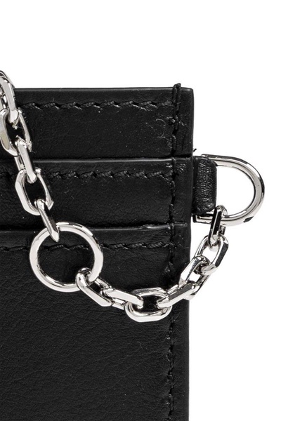 Sling Card Holder In Black And Silver
