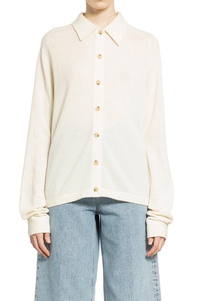 Long Sleeved Buttoned Knitted Cardigan