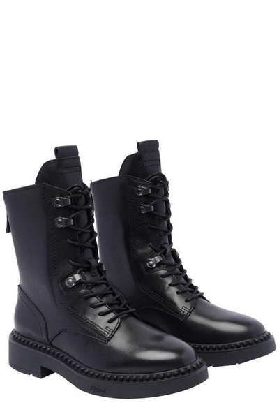 Round Toe Lace-up Boots