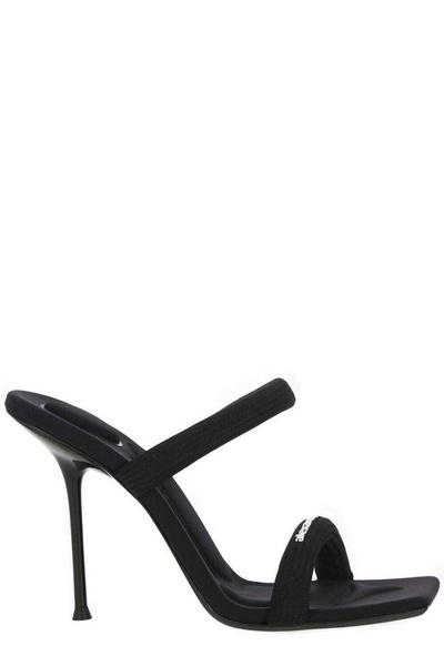 105mm Julie hotfix denim tubular sandals