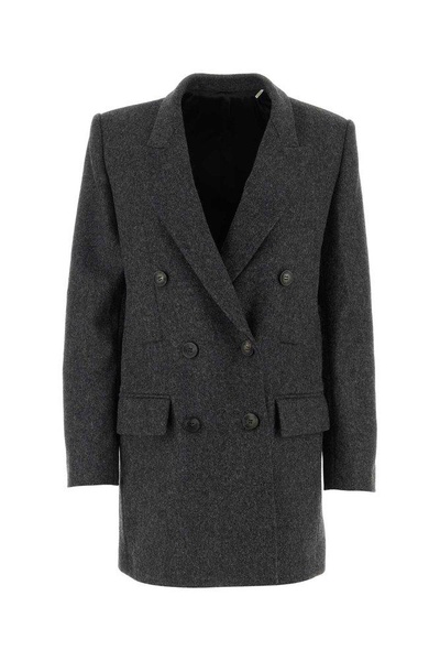 Double Breasted Mid-length Blazer
