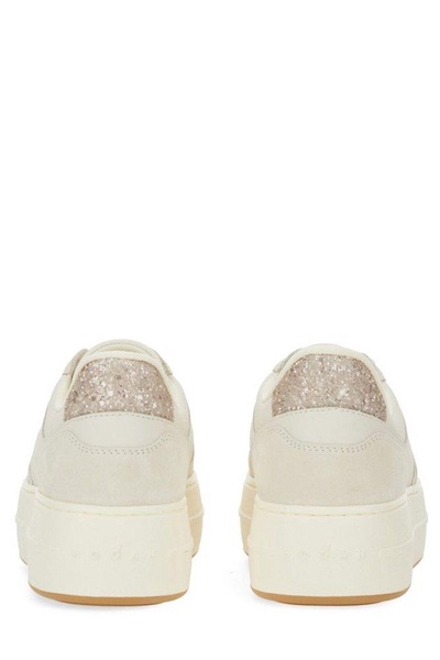 H670 Glittered Lace-up Sneakers