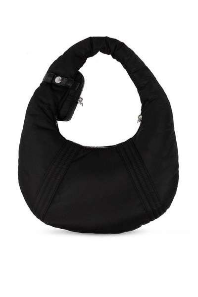 Logo Patch Zipped Shoulder Bag