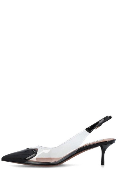 Coeur 55 patent leather slingback pumps 