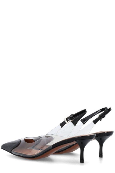 Coeur 55 patent leather slingback pumps 
