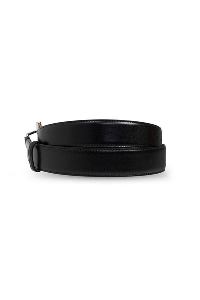 T-bar Buckled Logo Engraved Belt