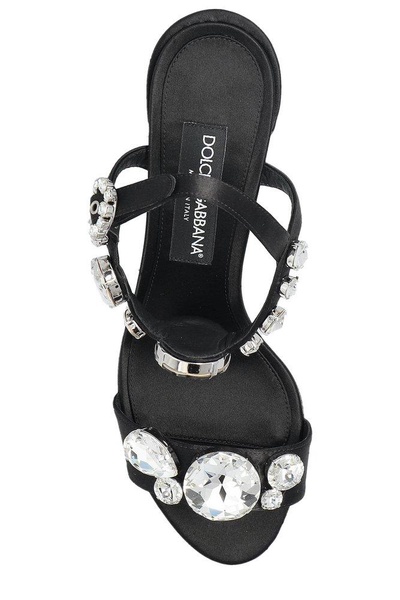 Gemstone Embellishment Heeled Sandals