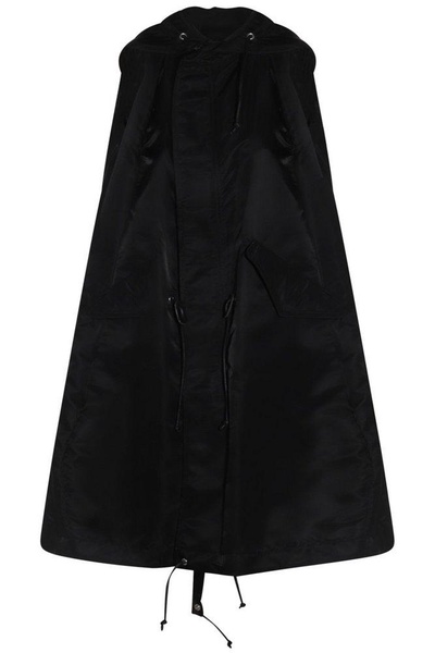 Drawstring Hem Hooded Vest