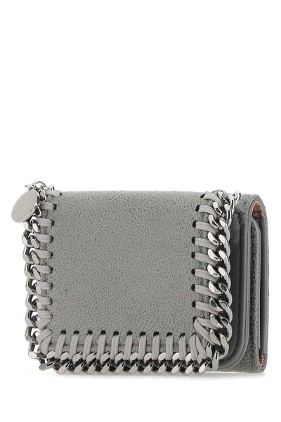 Stella Mccartney Women Grey Shaggy Deer Mini Falabella Wallet
