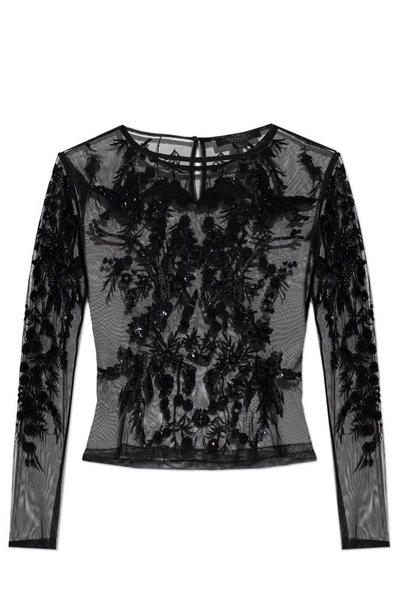 AllSaints Top Greta with shimmering sequins