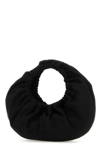 Black fabric Crescent small handbag