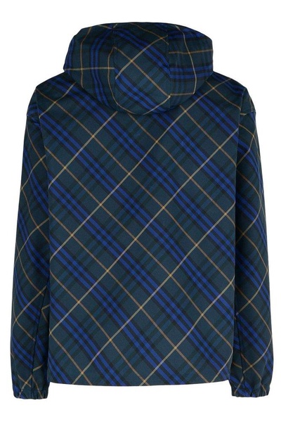 Checked windbreaker jacket