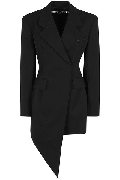 Asymmetric Minidress Blazer In Wool