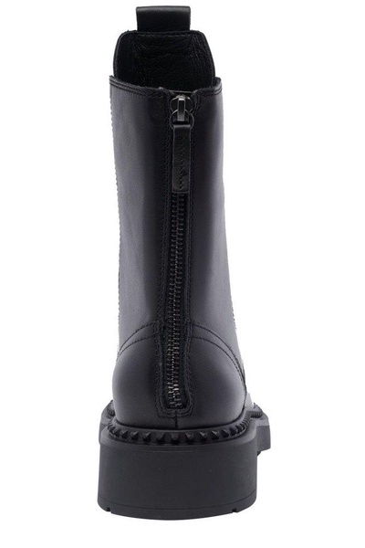 Round Toe Lace-up Boots