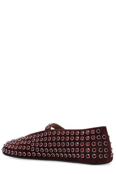 Crystal Stud Mary Jane Ballerina Flats