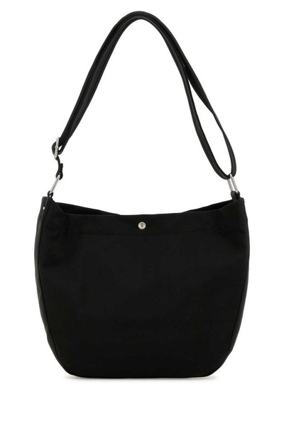 Black Fabric Small Besace Journal Crossbody Bag