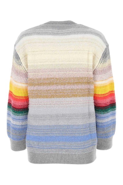 Embroidered wool blend sweater