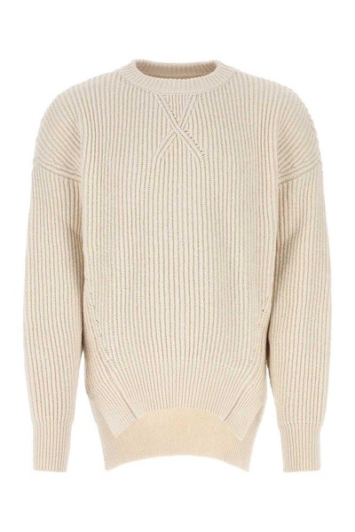 Jil Sander Men Ivory Cotton And Wool Sweater
