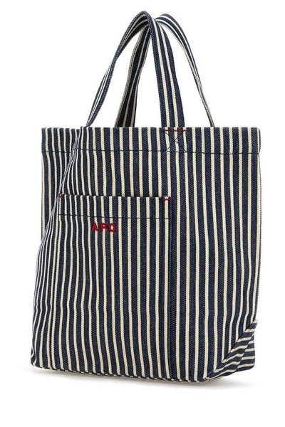Printed Denim Thais Shopping Bag