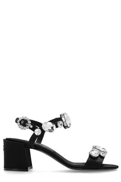 Gemstone Embellishment Heeled Sandals