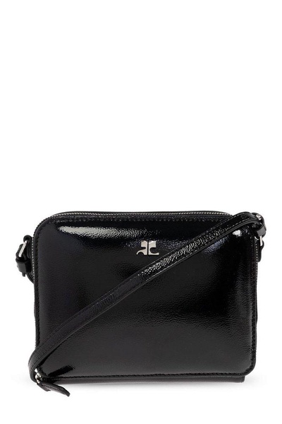 Courreges Shoulder bag with logo appliqué