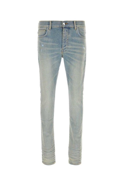 Blue Skinny Jeans with Faded Effect