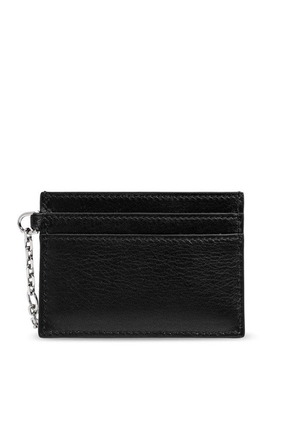 Sling Card Holder In Black And Silver