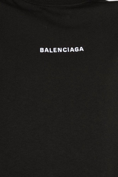 New Balenciaga Back T-shirt Medium Fit in Black