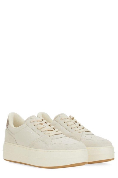 H670 Glittered Lace-up Sneakers
