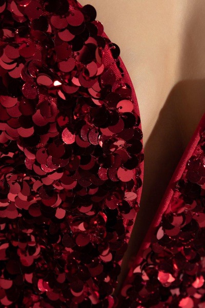 Self Portrait Sequin off-shoulder top