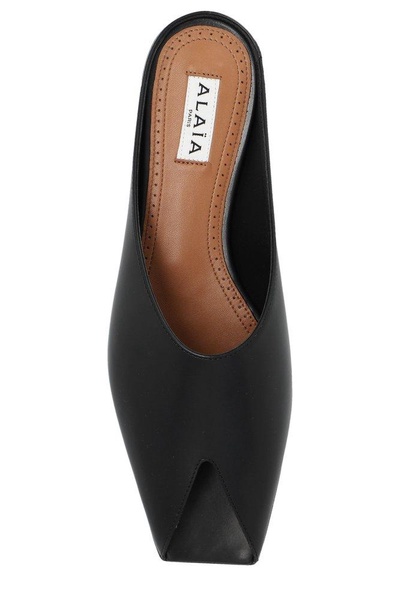 Leather Spike Mules