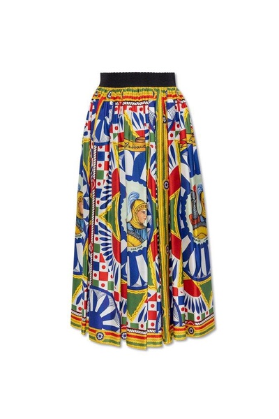 Dolce & Gabbana Silk skirt with Caretto pattern