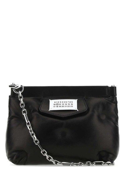 Maison Margiela Women Black Nappa Leather Glam Slam Red Carpet Clutch