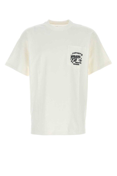 White Cotton S/s Fragment Pocket T-shirt