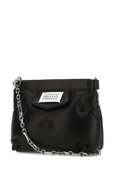 Maison Margiela Women Black Nappa Leather Glam Slam Red Carpet Clutch