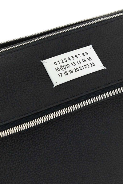 Maison Margiela Men Black Leather Crossbody Bag