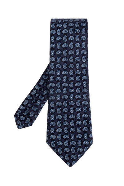 Blue Paisley Jacquard Silk Tie Etro