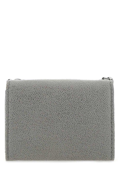 Stella Mccartney Women Grey Shaggy Deer Mini Falabella Wallet