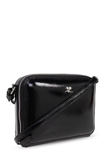 Courreges Shoulder bag with logo appliqué