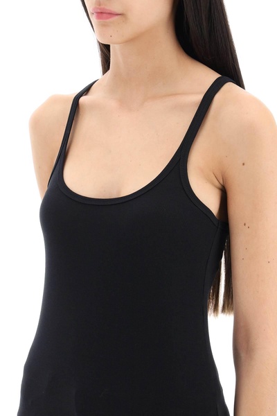 scoop neck rib tank top