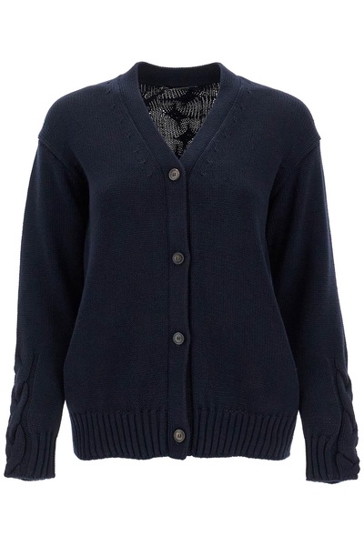 cotton knit cardigan sweater