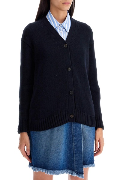 cotton knit cardigan sweater