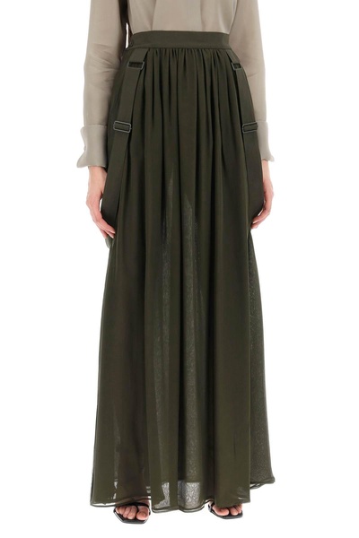 maxi silk chiffon jedy skirt in
