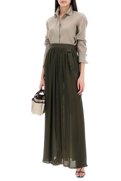 maxi silk chiffon jedy skirt in
