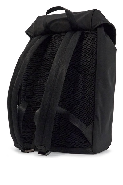 black nylon laptop backpack