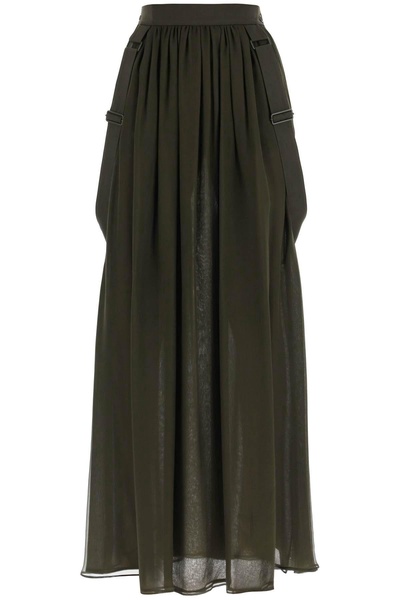 maxi silk chiffon jedy skirt in