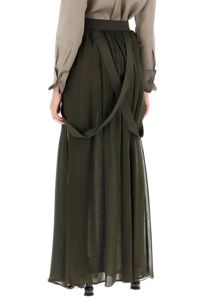 maxi silk chiffon jedy skirt in