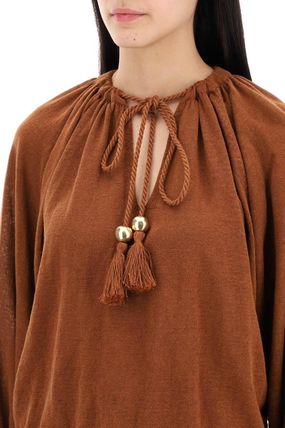 'top quirite in linen knit